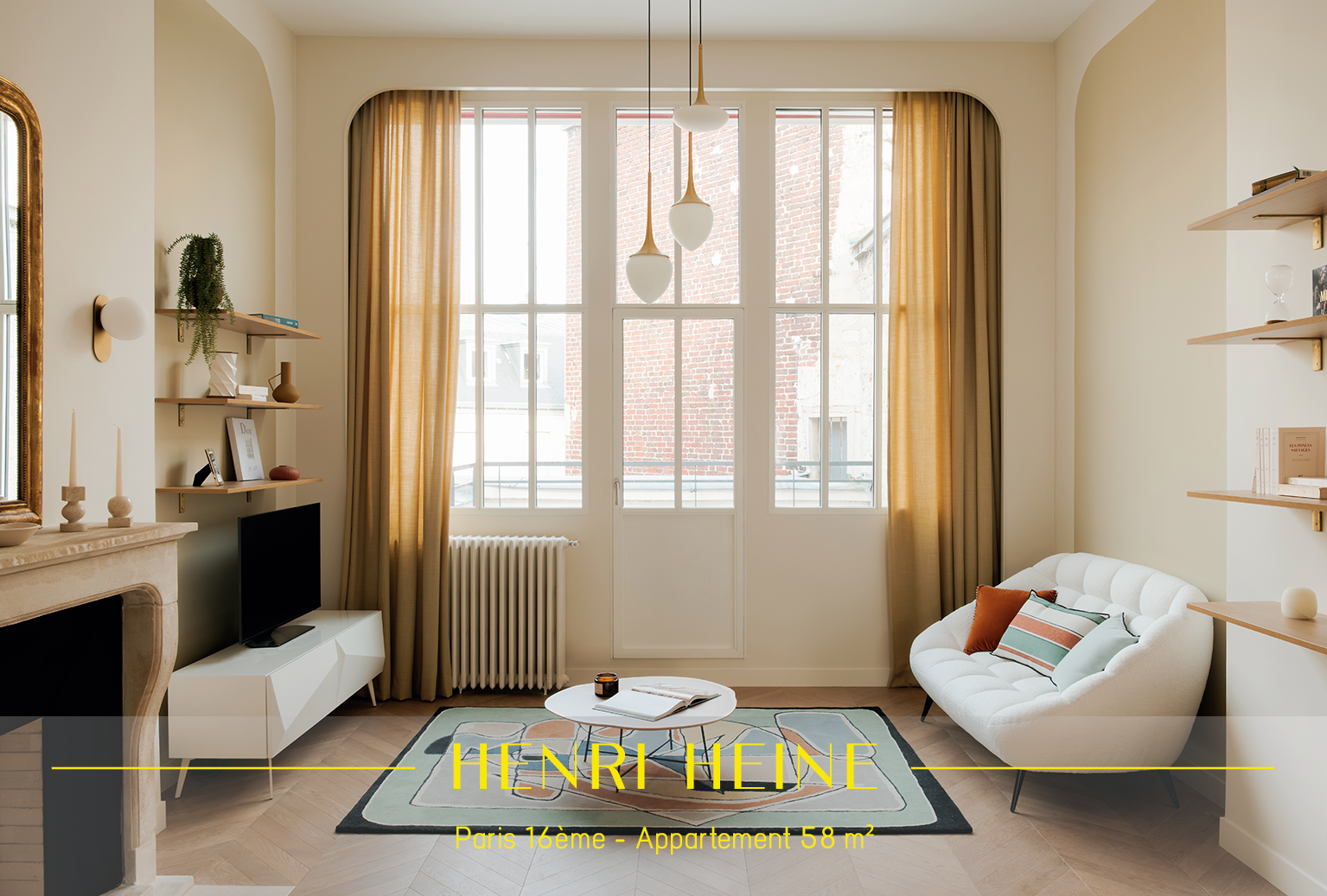 Projet de rénovation Henri Heine Rénovation intégrale d'un 2 pièces avec terrasse Paris 16